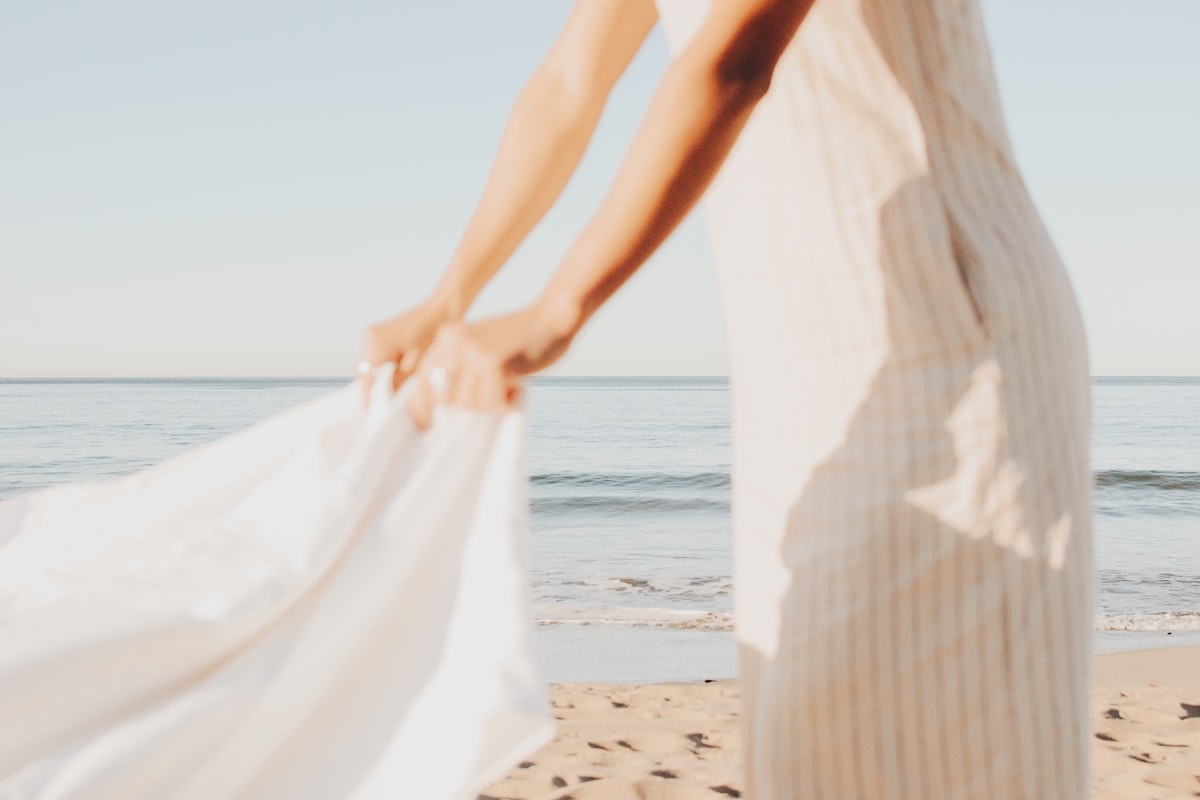The Linen Shirt Dress in natural