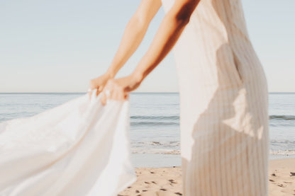 The Linen Shirt Dress in natural
